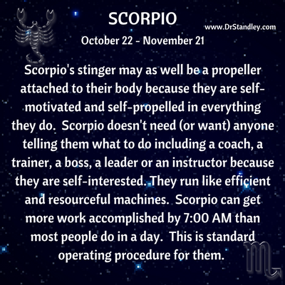 All about Scorpio on DrStandley.com
