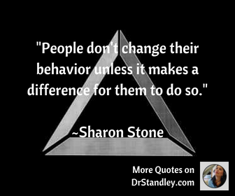People don't change their behavior unless it makes a difference for them to do so on DrStandley.com