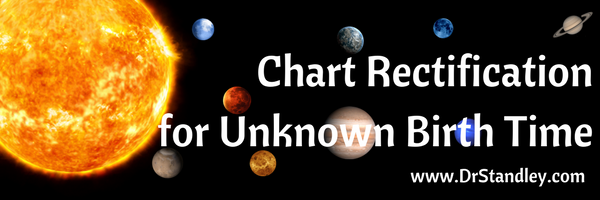 Chart Rectification for Unknown Birth Time on DrStandley.com