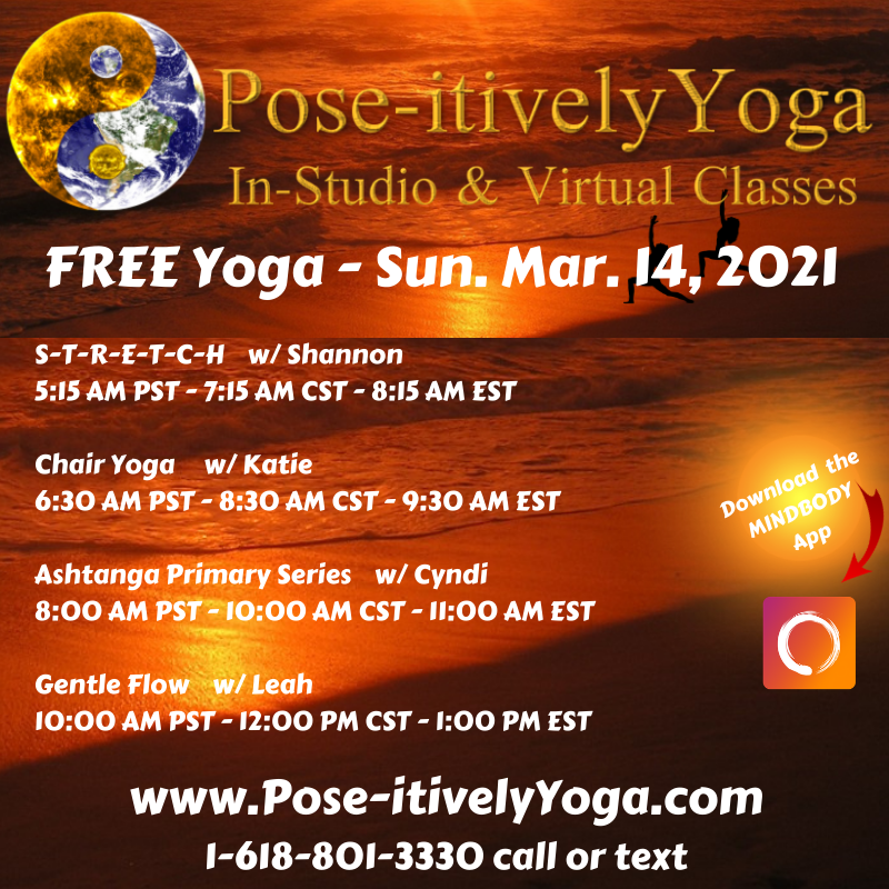Take LIVE classes with Pose-itively Yoga anywhere in the world - Purely and Pose-itively Yoga