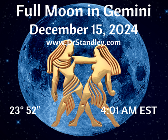 Full Moon in Gemini at 23 degrees 52 minutes on December 15, 2024 on DrStandley.com