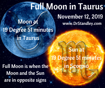 Full Moon in Taurus 2019 on DrStandley.com