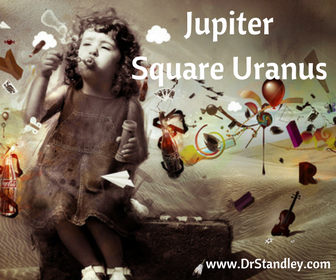 Jupiter square Uranus inhibiting conflicts limit goals and achievements. Speculation has a tendency to go off the deep end in handling financial matters. Long-shot gambles that may tempt you, rarely work out.