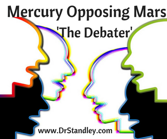 Mercury Opposing Mars on www.DrStandley.com