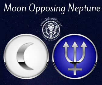 Moon opposing Neptune is drawn to unusual people. On the positive side these individuals may be spiritual, creative and artistic, but on the negative side they may be confused, warped and drunk. Moon opposing Neptune on DrStandley.com