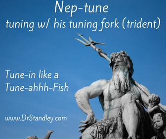 Neptune tuning in with his tuning fork on DrStandley.com