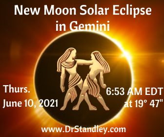New Moon Solar Eclipse in Gemini on DrStandley.com