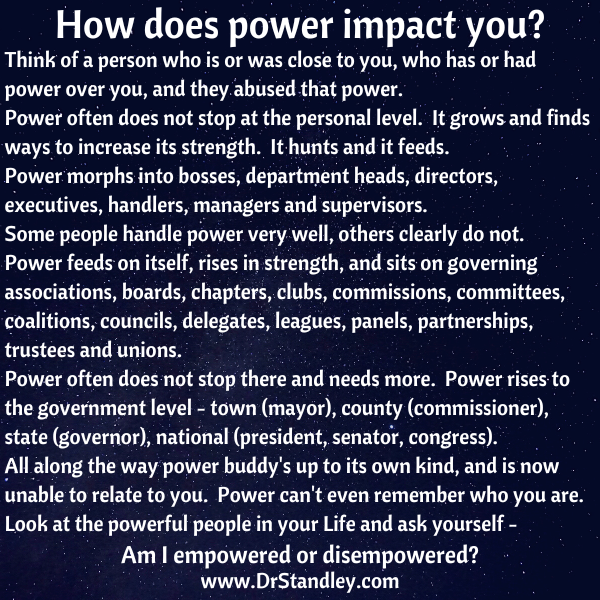 Power or Empowered on DrStandley.com