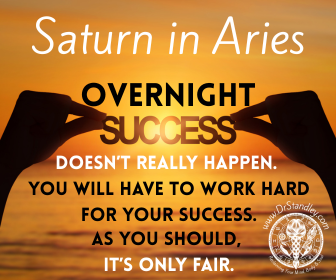 Saturn in Aries - May 24, 2025 until September 1, 2025 and then from February 13, 2026 until April 12, 2028 on DrStandley.com