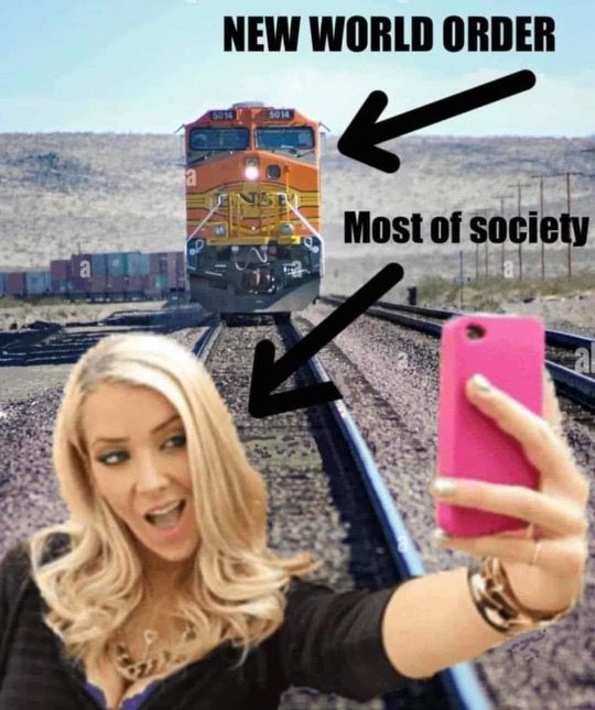 Freight Train selfie most of society on DrStandley.com