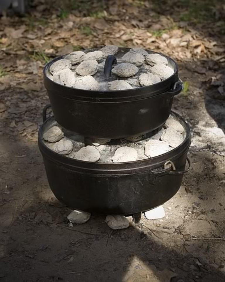 Stacked Dutch Ovens