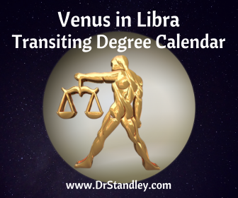 Venus in Libra Transiting Degree Calendar on DrStandley.com